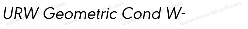 URW Geometric Cond W字体转换